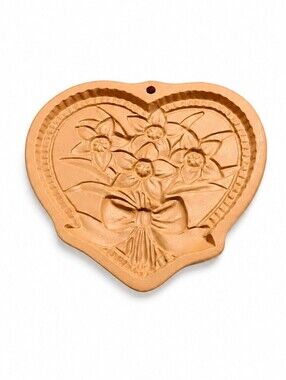 Brown Bag Cookie Art Heart-Shaped Daffodil Cookie Mold 1990